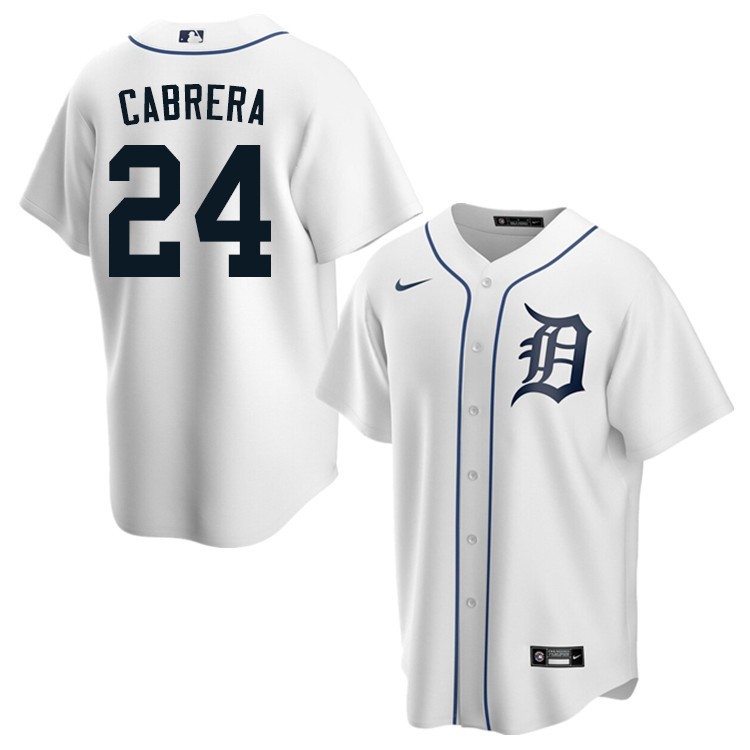 Nike Men #24 Miguel Cabrera Detroit Tigers Baseball Jerseys Sale-White